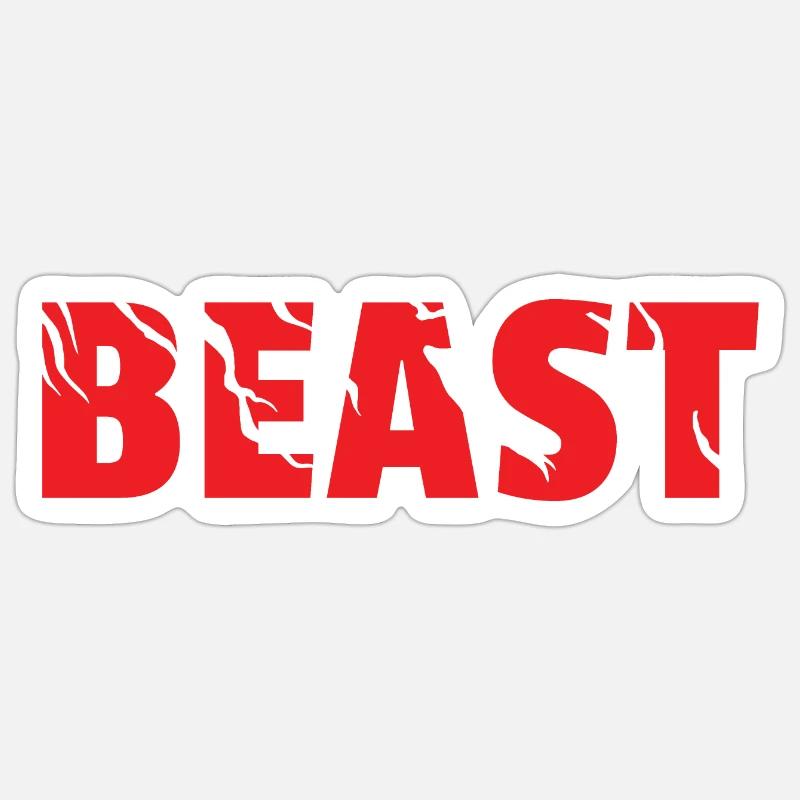 Release the beast inside! - Sticker size S (10 x 10 cm) - white matte