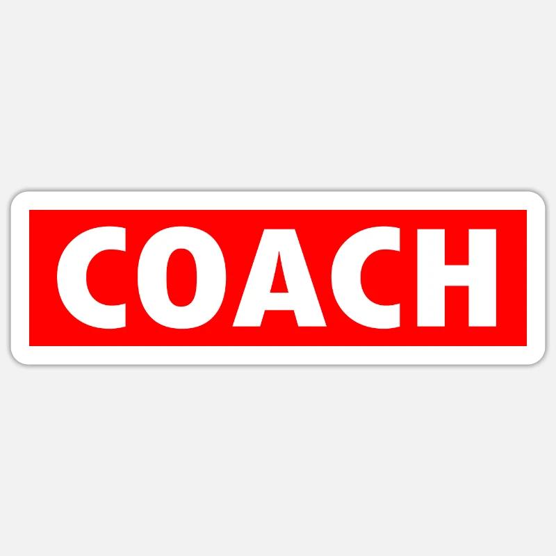 Coach - Sticker taille S (10 x 10 cm) - blanc mat
