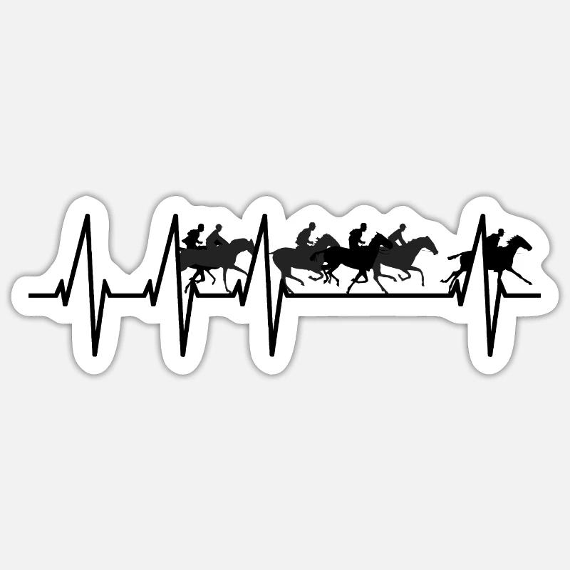 Courses de chevaux Sticker taille S (10 x 10 cm)