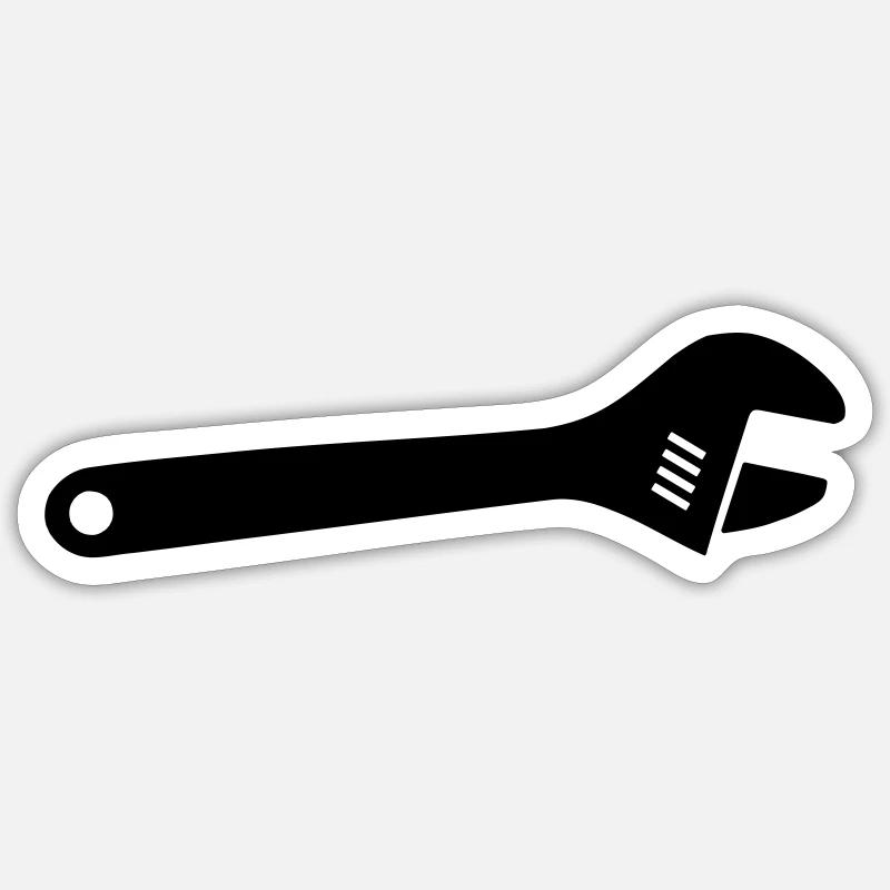 Outil de clé à fourche à rouleaux Sticker taille S (10 x 10 cm)
