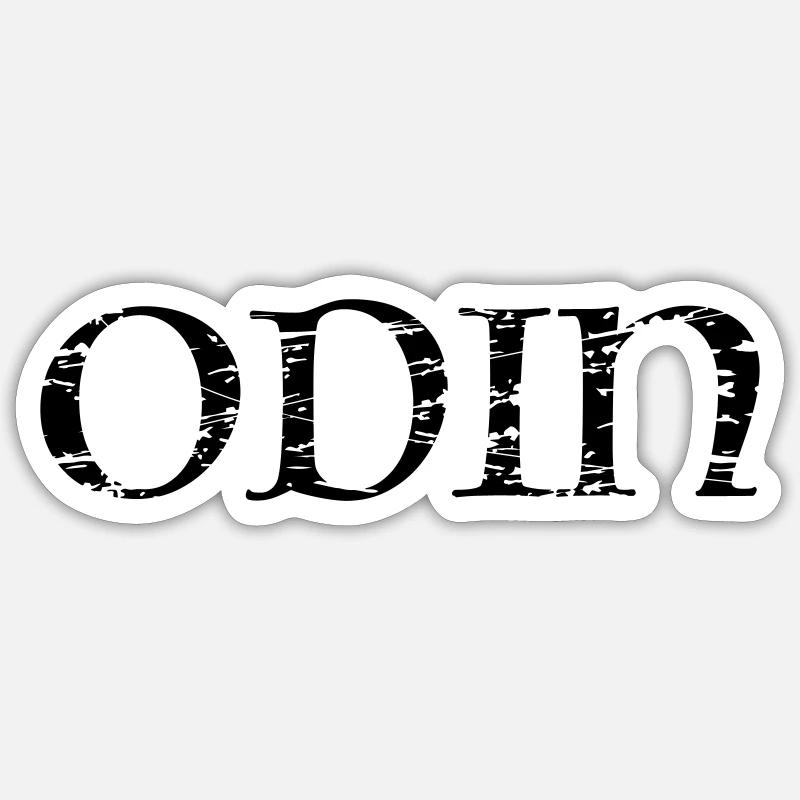 Odin - Klistremerke størrelse S (10 x 10 cm) - matt hvit