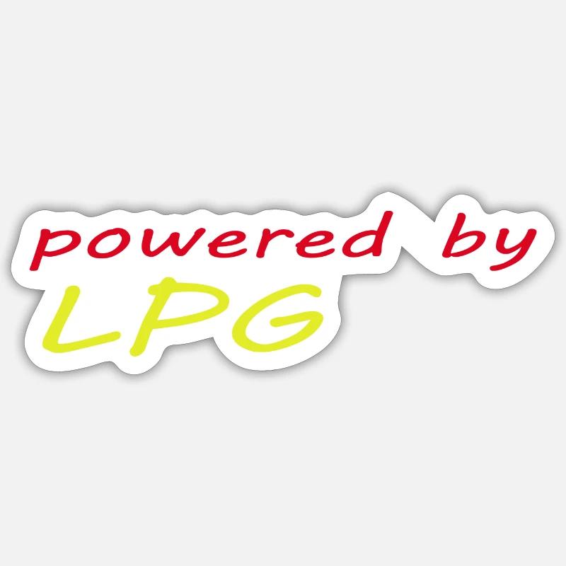 Alimenté au GPL - Sticker taille S (10 x 10 cm) - blanc mat