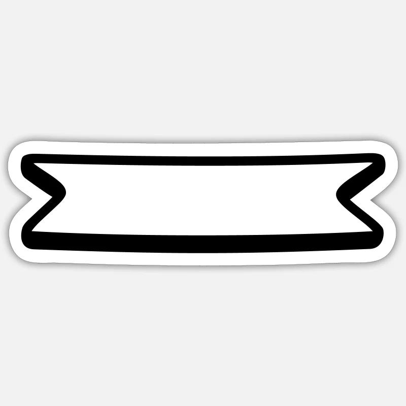 blank Vorlage Band leer Banner Text Hintergrund Sticker Größe S (10 x 10 cm)