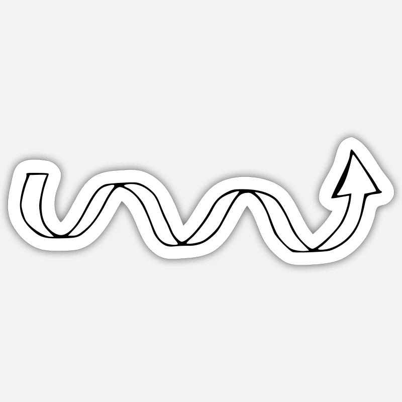 Arrow Snake Arrows Shape Symbol Vector Sticker size S (10 x 10 cm)