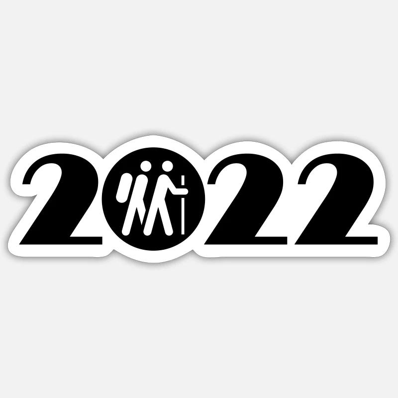 Randonnée 2022 - Sticker taille S (10 x 10 cm) - blanc mat