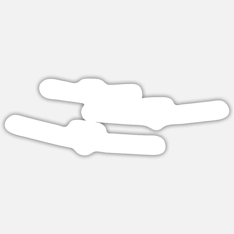 Glider Gliding Gliding Gliding Glider - Sticker size S (10 x 10 cm) - white matte