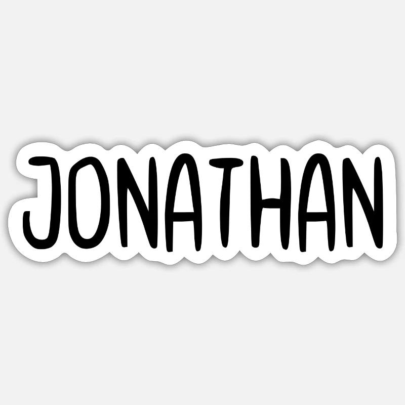 Jonathan Custom Name Font Text Birthday Sticker size S (10 x 10 cm)