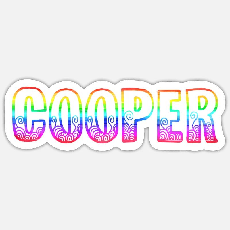 cooper rs regenbogen Sticker Größe S (10 x 10 cm)
