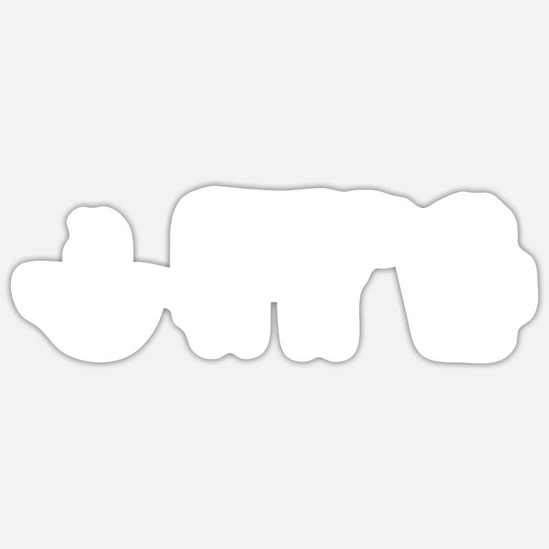 Café bière et vache - - Sticker taille S (10 x 10 cm) - blanc mat