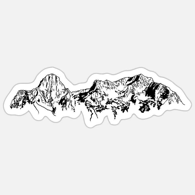 Totes Gebirge, Spitzmauer, Priel, Haute-Autriche - Sticker taille S (10 x 10 cm) - blanc mat
