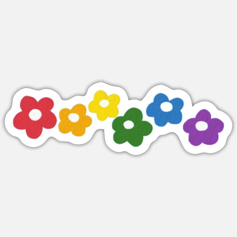 Progress Pride Rainbow Equality - Sticker taille S (10 x 10 cm) - blanc mat