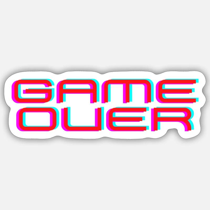 Game Over Sticker Größe S (10 x 10 cm)