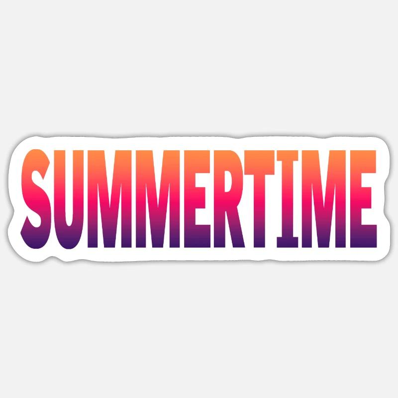 summertime - Sticker Größe S (10 x 10 cm) - Mattweiß