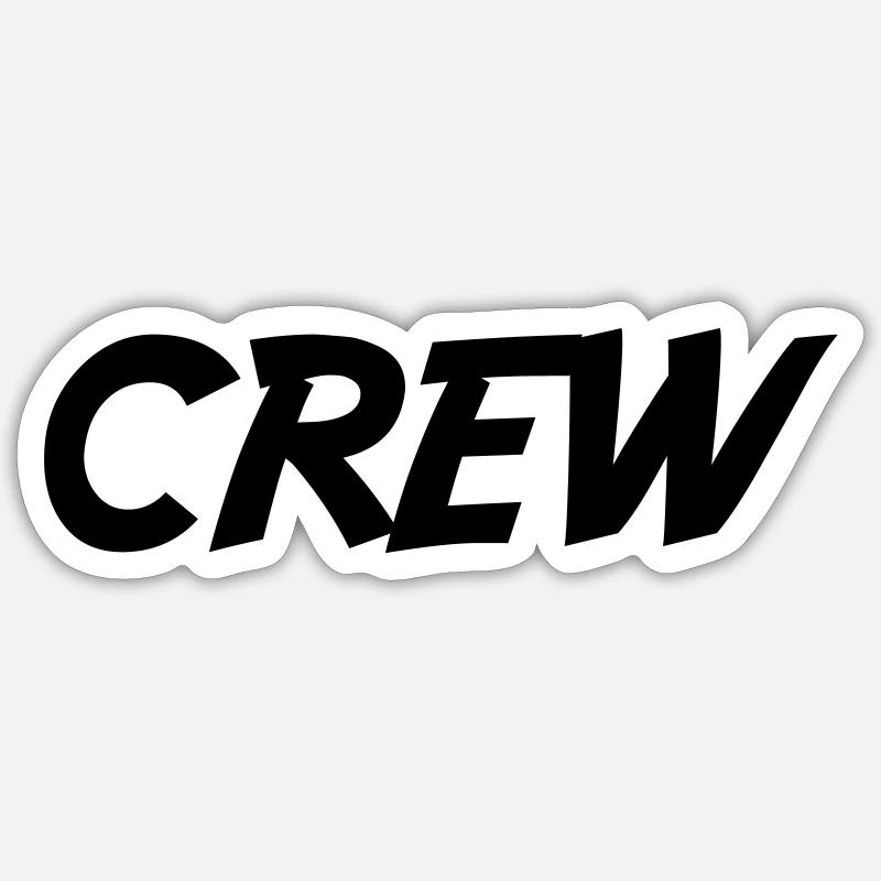 Crew - Sticker Größe S (10 x 10 cm) - Mattweiß