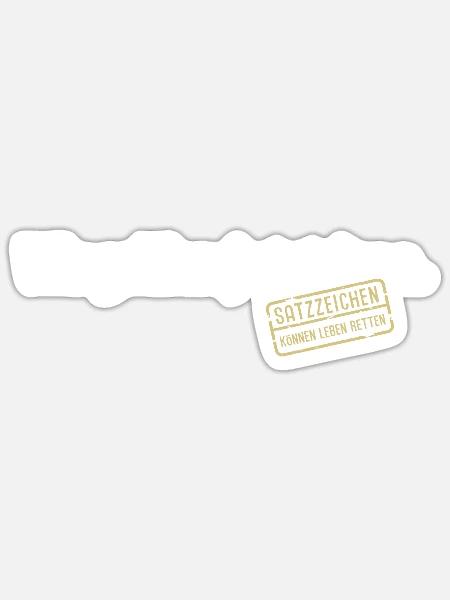 Wir grillen jetzt Oma Satzzeichen Komma Leben Omi - Sticker Größe S (10 x 10 cm) - Mattweiß