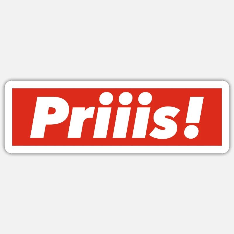 Tabac à priser priis - Sticker taille S (10 x 10 cm) - blanc mat