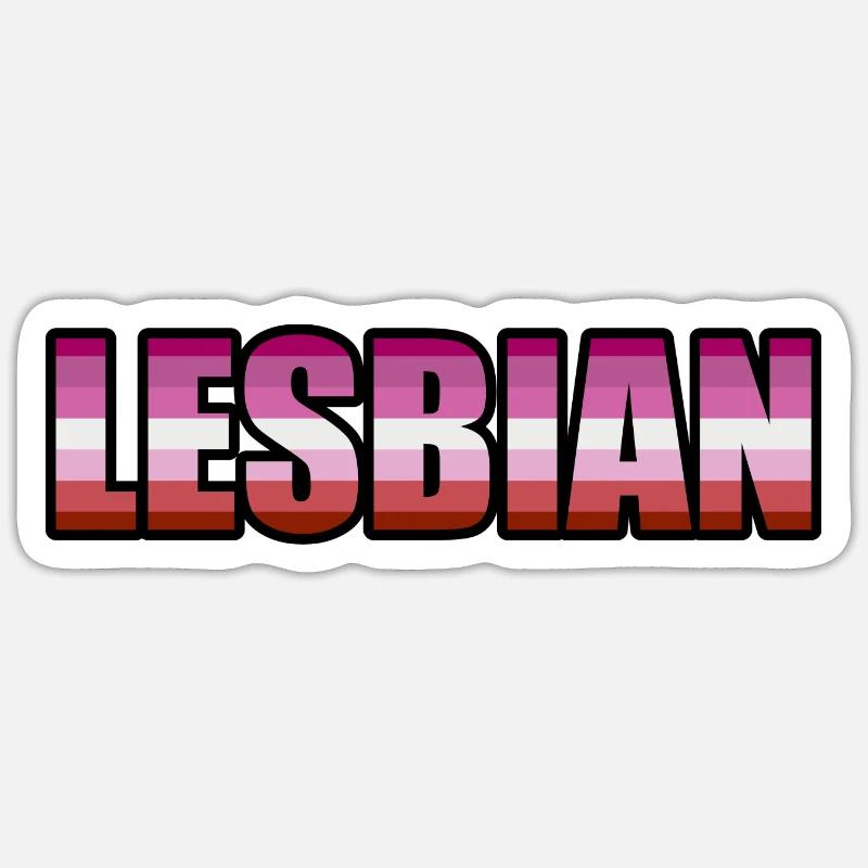 Lesbian - Sticker size S (10 x 10 cm) - white matte