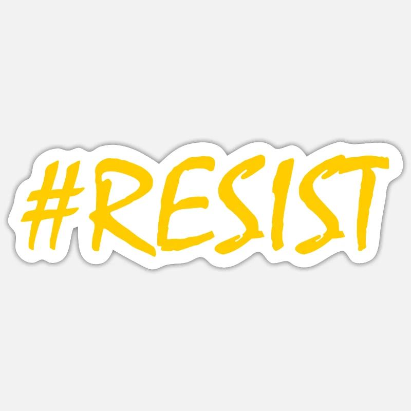 Resist - Sticker taille S (10 x 10 cm) - blanc mat