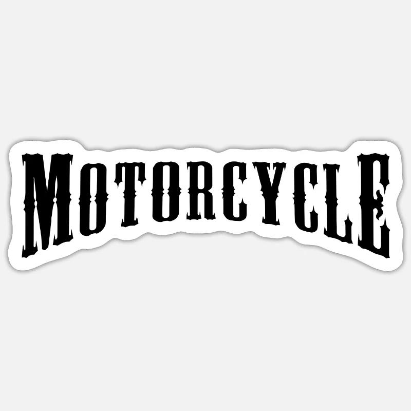 Motorcycle - Sticker Größe S (10 x 10 cm) - Mattweiß
