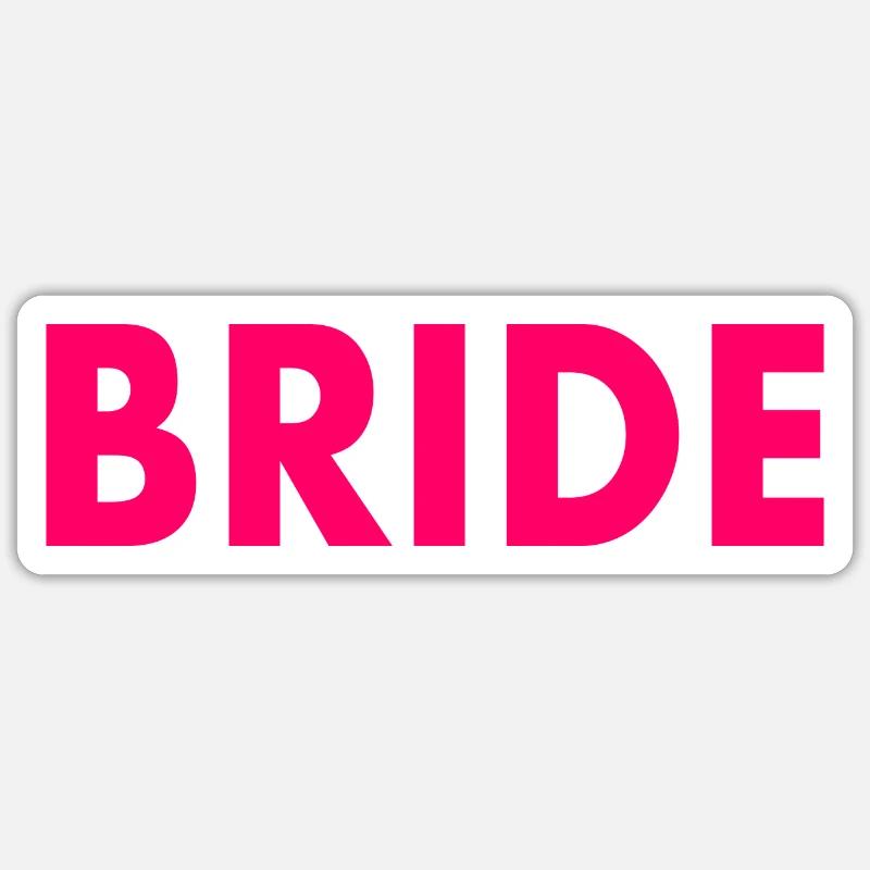 Bride - Sticker size S (10 x 10 cm) - white matte