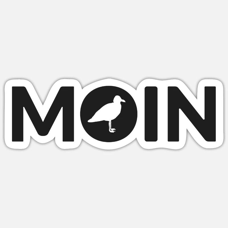 Moin Möwe Seemann Sticker Größe S (10 x 10 cm)