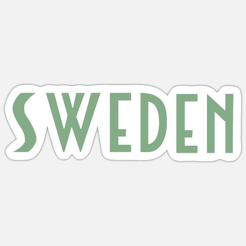 Suède - Sticker taille S (10 x 10 cm) - blanc mat