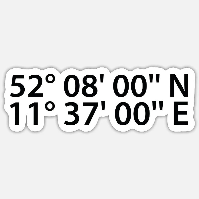 Magdeburg coordinates Sticker size S (10 x 10 cm)