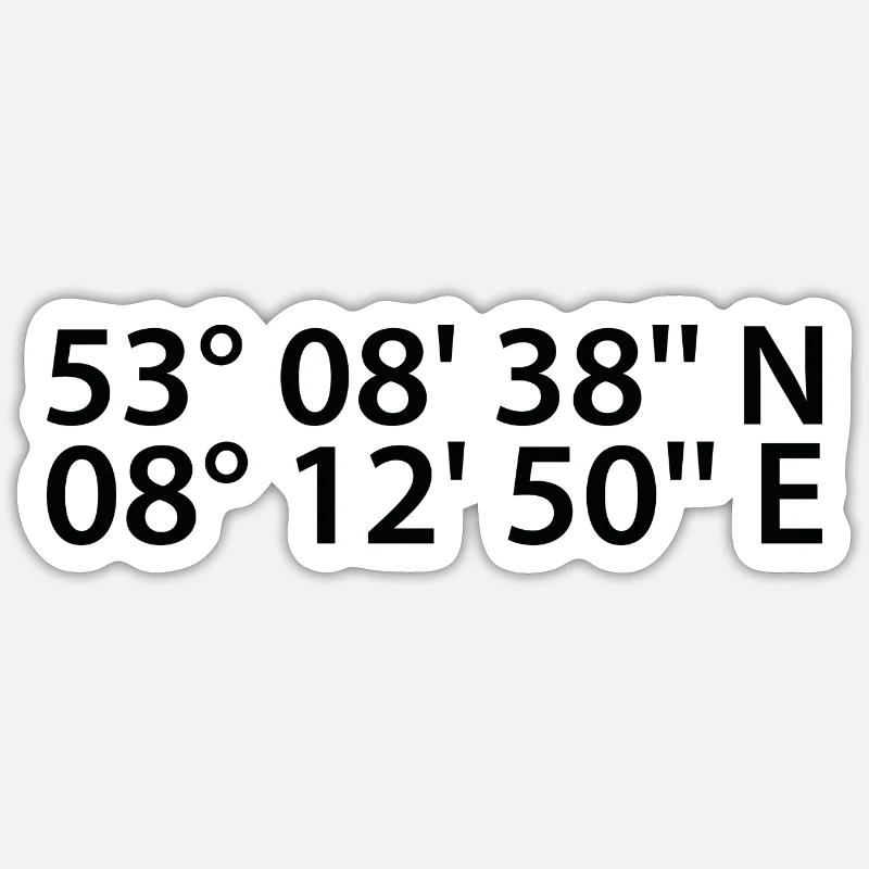 Oldenburg coordinates Sticker size S (10 x 10 cm)