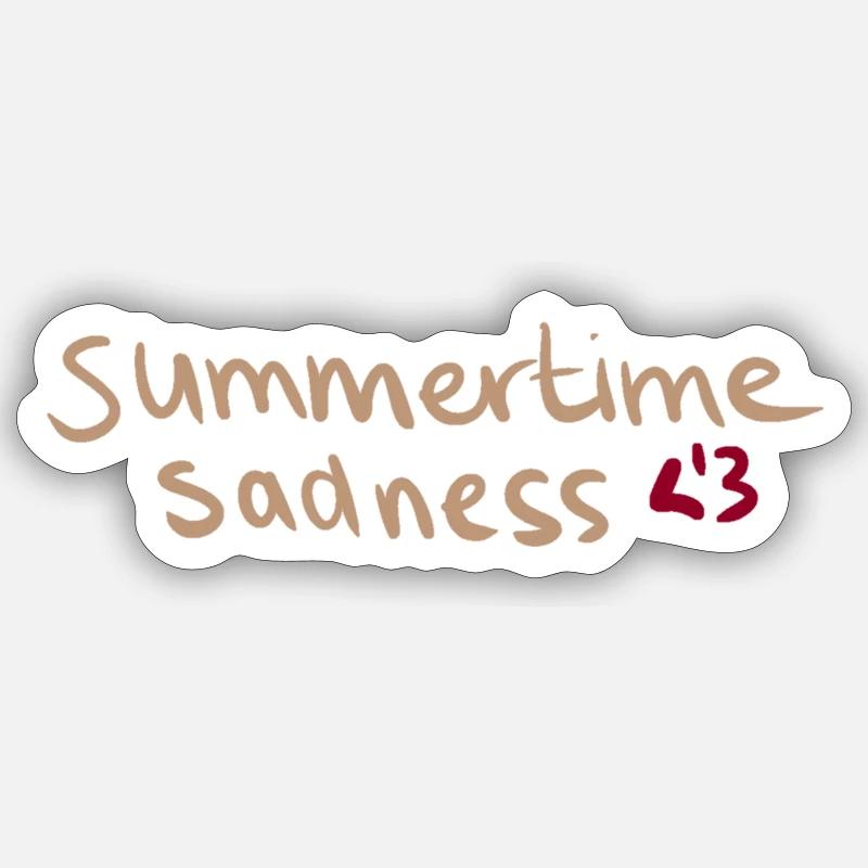 tristesse estivale - Sticker taille S (10 x 10 cm) - blanc mat