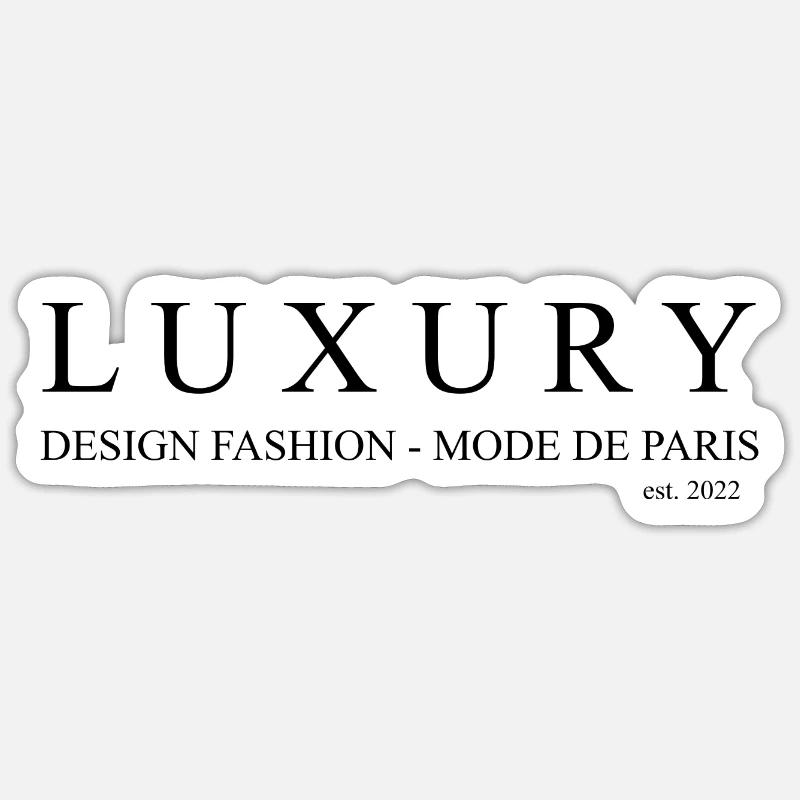 LUXURY DE PARIS - Sticker size S (10 x 10 cm) - white matte
