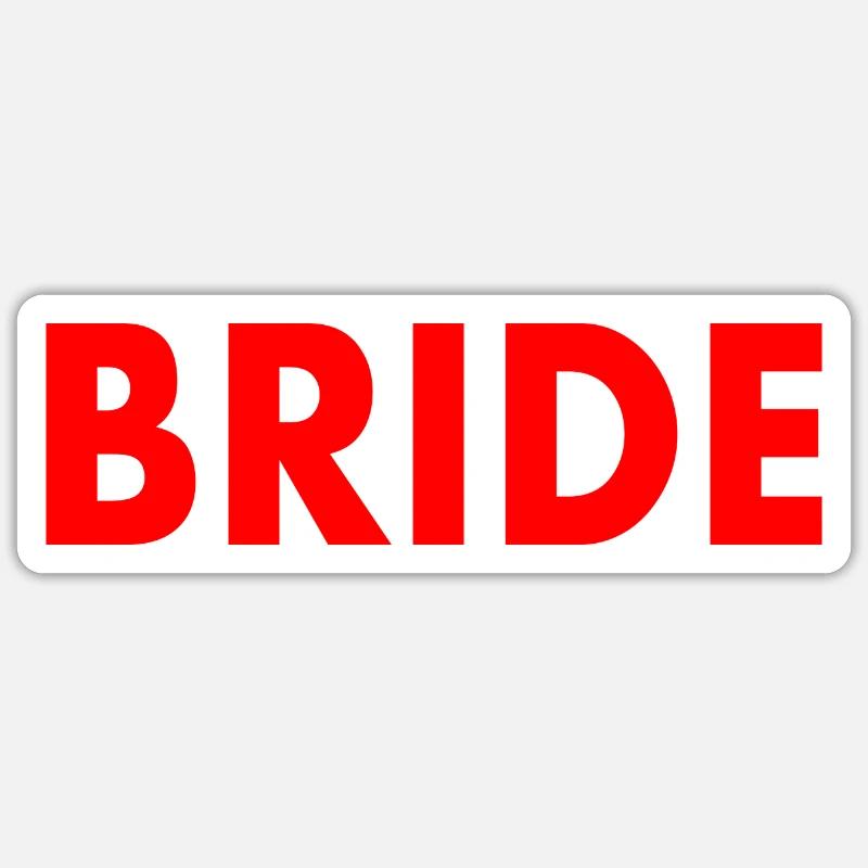 Bride - Sticker taille S (10 x 10 cm) - blanc mat