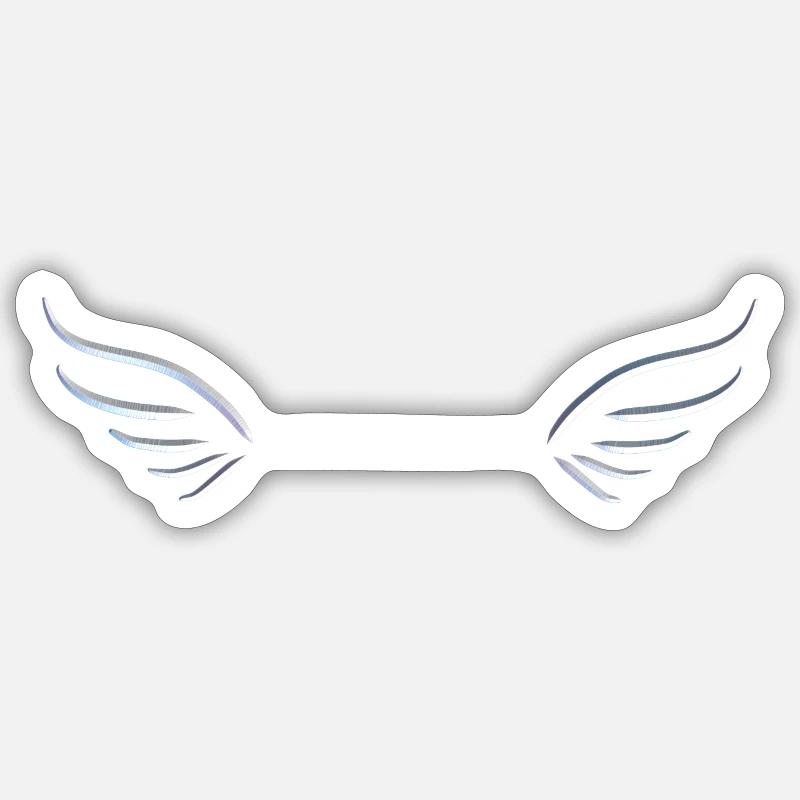 silver wing two fly symbol protect Sticker size S (10 x 10 cm)