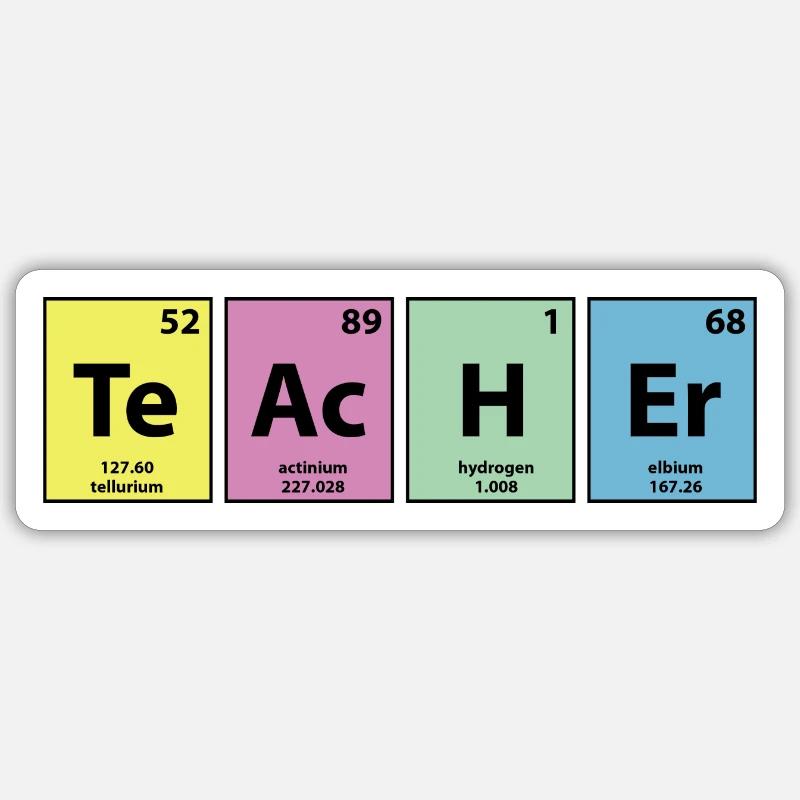 Lehrer-Element - Sticker Größe S (10 x 10 cm) - Mattweiß