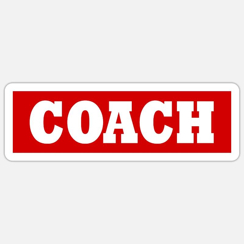 Coach - Sticker taille S (10 x 10 cm) - blanc mat