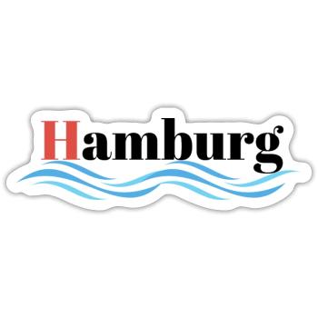 Anker Hamburg Hafen Hansestadt - Sticker Größe S (10 x 10 cm) - Mattweiß - Vorne
