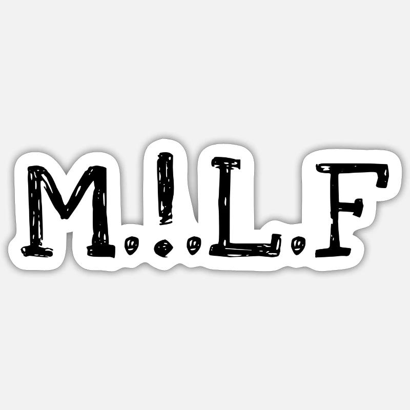 M!lf - Sticker Größe S (10 x 10 cm) - Mattweiß
