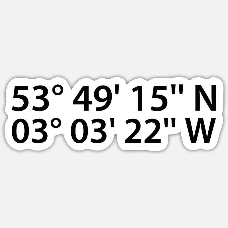 Coordonnées de Blackpool - Sticker taille S (10 x 10 cm) - blanc mat