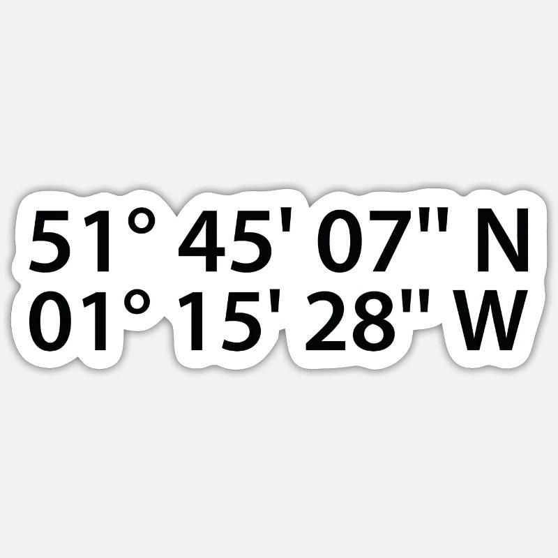 Oxford Coordinates Sticker size S (10 x 10 cm)