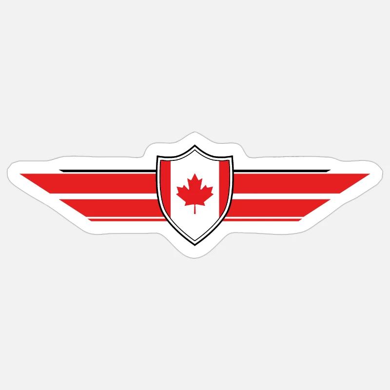 Coupe du monde des partisans du Canada - Sticker taille S (10 x 10 cm) - blanc mat