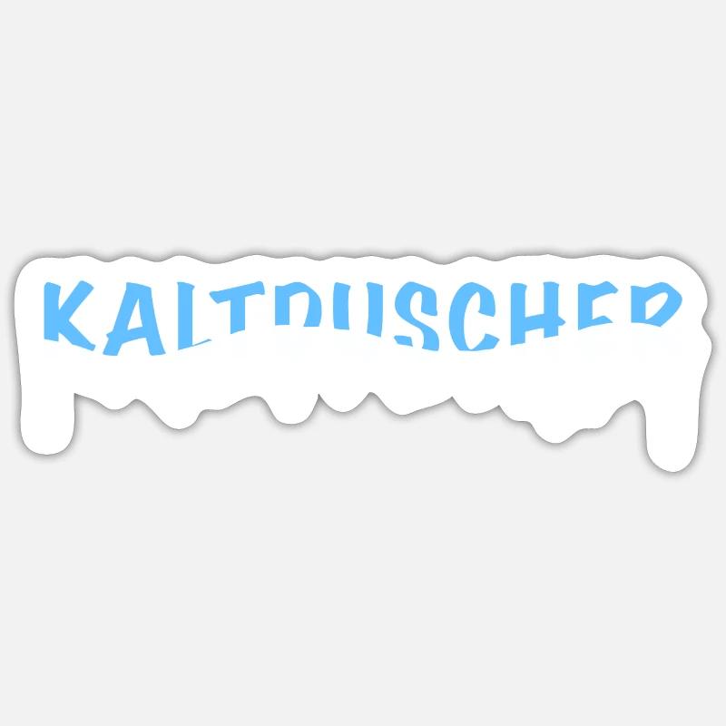 Kaltduscher - Sticker Größe S (10 x 10 cm) - Mattweiß
