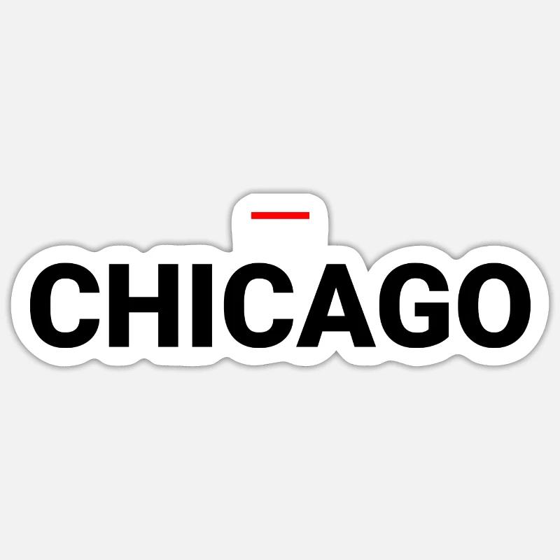 CHICAGO - Sticker size S (10 x 10 cm) - white matte