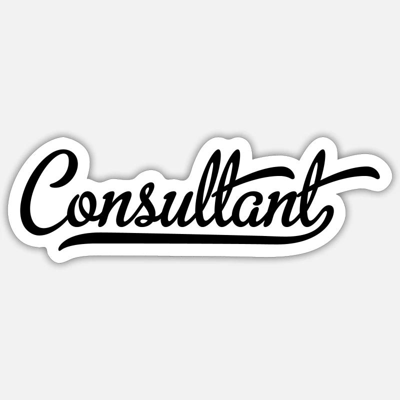 Consultant - Sticker taille S (10 x 10 cm) - blanc mat