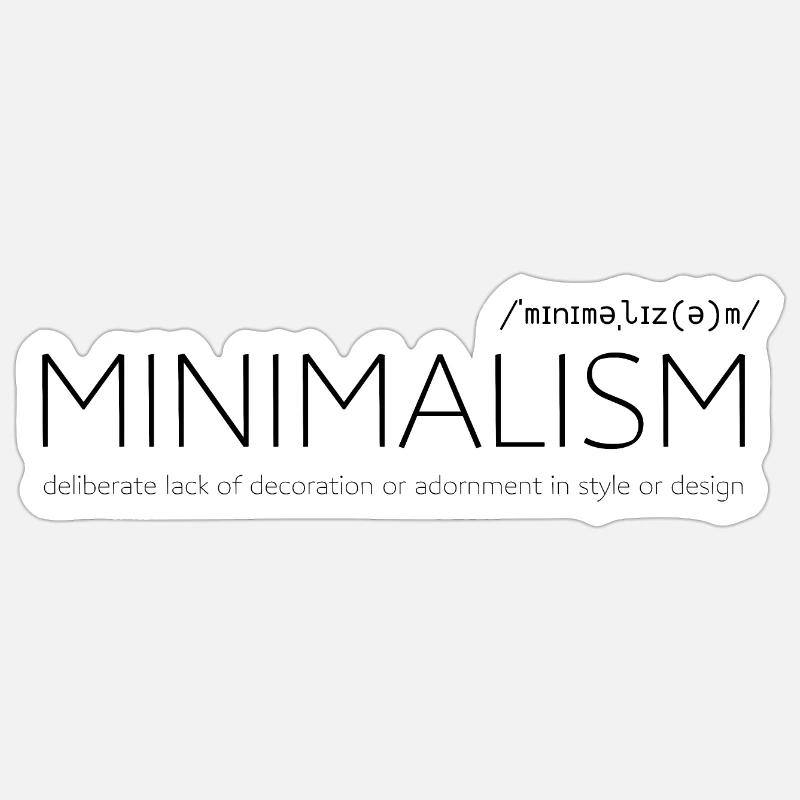 minimalism : définition - Sticker taille S (10 x 10 cm) - blanc mat