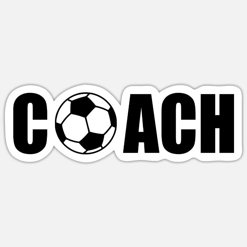 Coach - Sticker Größe S (10 x 10 cm) - Mattweiß