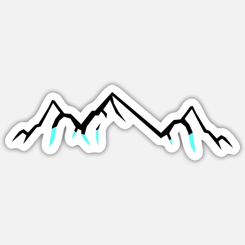 Mountains Sticker Größe S (10 x 10 cm)
