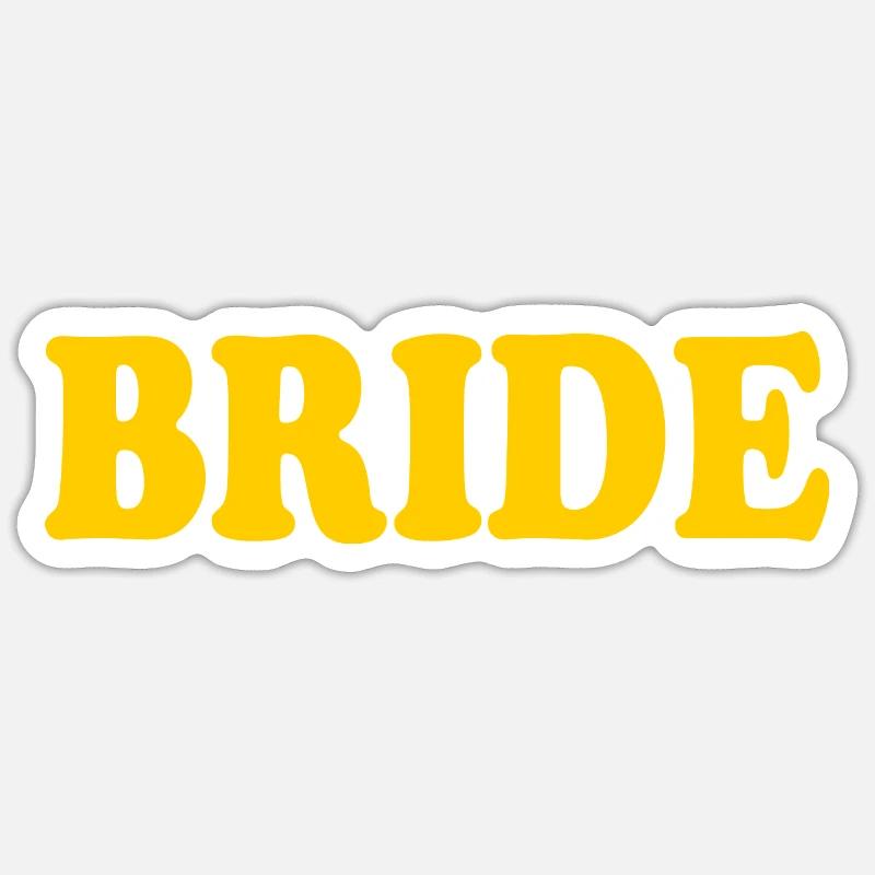 Bride - Sticker size S (10 x 10 cm) - white matte