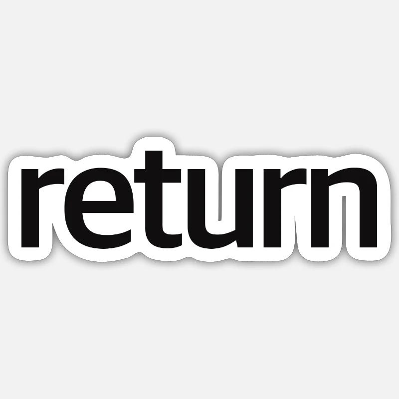 Return Sticker size S (10 x 10 cm)