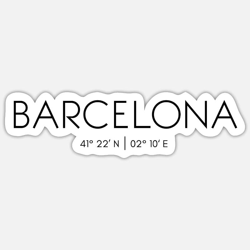 Barcelone, Catalogne, Espagne, Mer Méditerranée Sticker taille S (10 x 10 cm)