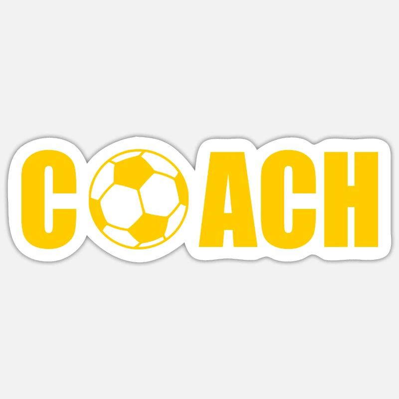 Coach - Sticker maat S (10 x 10 cm) - mat wit
