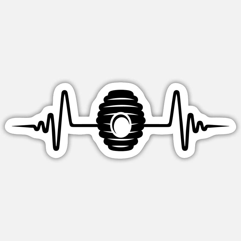 Imker Puls honig - Sticker Größe S (10 x 10 cm) - Mattweiß